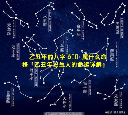 乙丑年的八字 🌷 属什么命格「乙丑年出生人的命运详解」